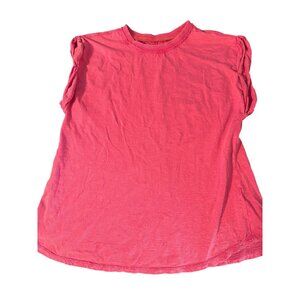 Pilcro Anthropologie Pink Rolled Sleeves Tunic Shirt Sz Large Cotton Soft READ